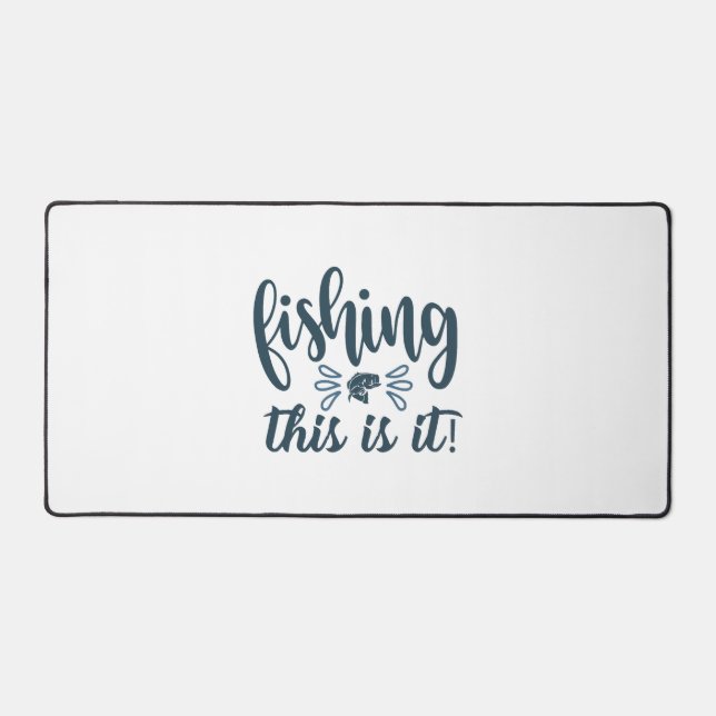 Funny Fishing Shirt mit Slogan Schreibtischunterlage (Vorderseite)