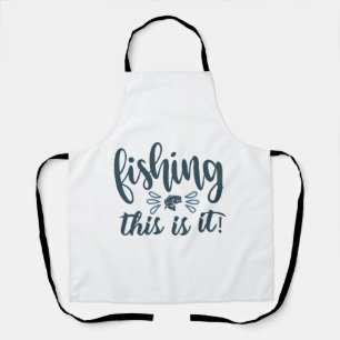 Funny Fishing Shirt mit Slogan Schürze