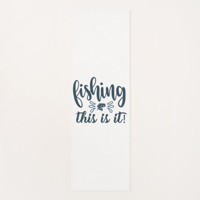 Funny Fishing Shirt mit Slogan Yogamatte (Vorderseite)