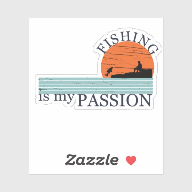 Funny Fishing Sprichwort Aufkleber (Blatt)