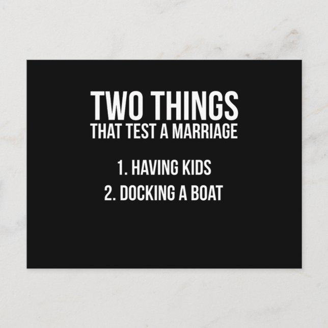 Funny Fishing Sprichwort Docking Ehe Design Postkarte (Vorderseite)