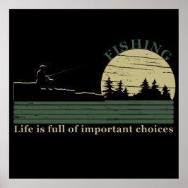 Funny Fishing Sprichwort Poster