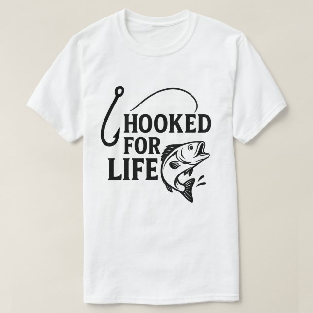 Funny Fishing T-Shirts - Hookoto für den T - Shirt (Design vorne)