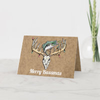 Funny Fishing und Jagen Weihnachten Gruß