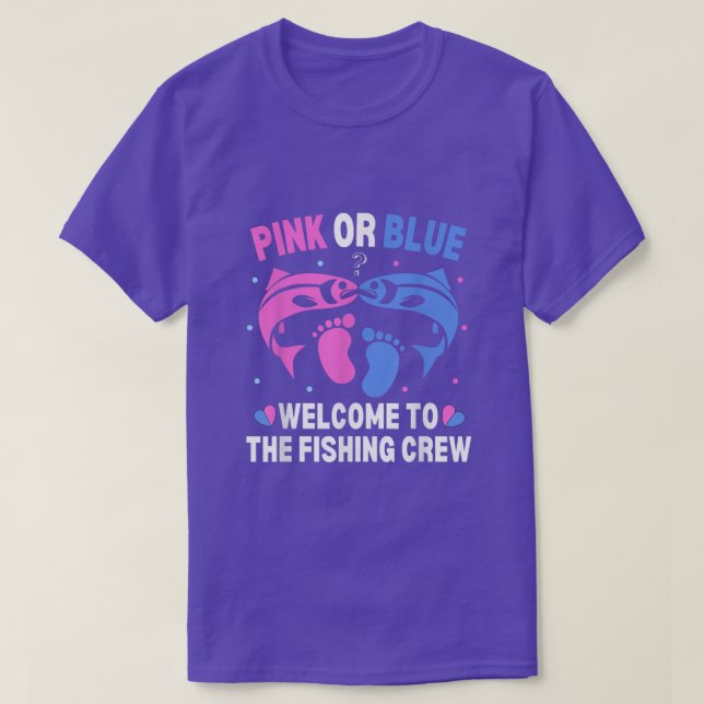 Funny Fishing Vater Rosa oder Blau Willkommen beim T-Shirt (Design vorne)