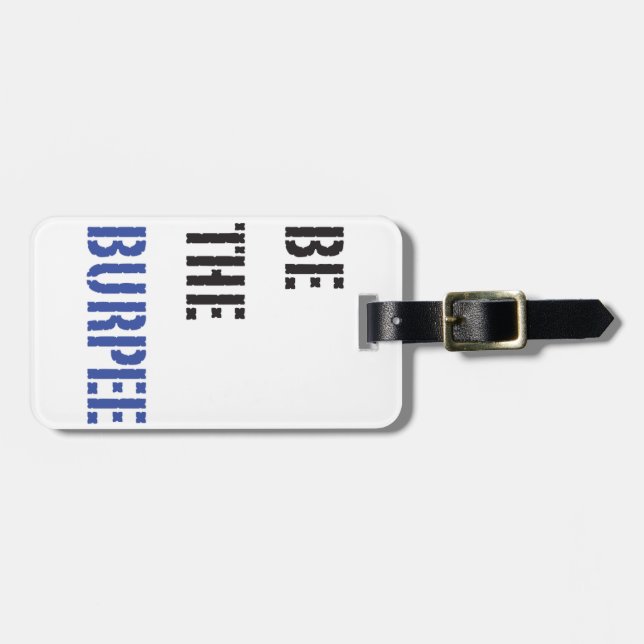 Funny Fitness Burpee Gym Spaß Gepäckanhänger (Vorderseite horizontal)