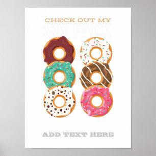 Funny Fitness Checkout Mein SIX Pack Donuts Fett Poster