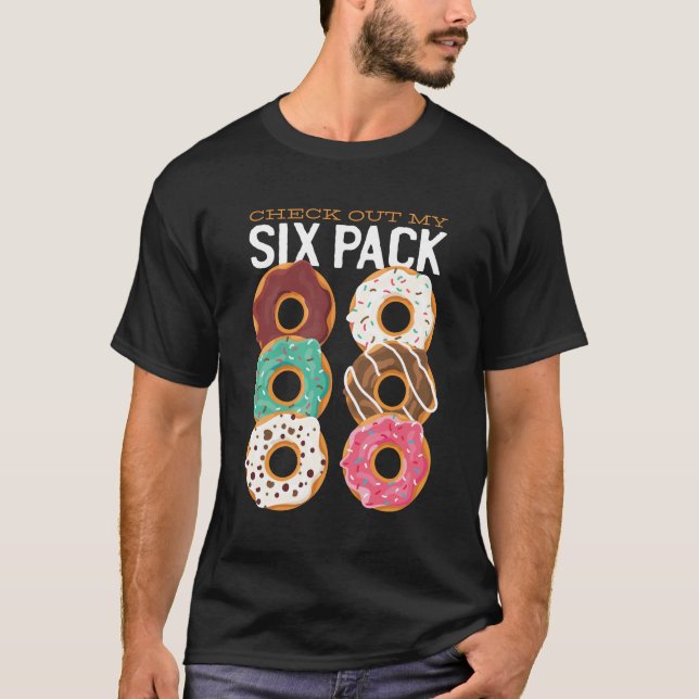 Funny Fitness Checkout Mein SIX Pack Donuts Fett T-Shirt (Vorderseite)
