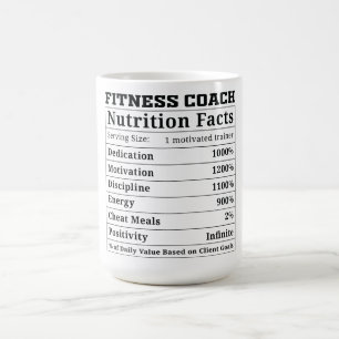 Funny Fitness Coach Nutrition Fakten Kaffeetasse