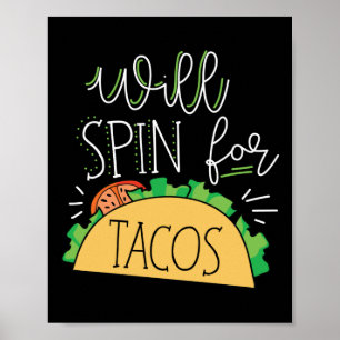 Funny Fitness Workout Gym wird sich für Tacos dreh Poster