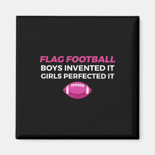 Funny Flag Football Girl 1 Magnet