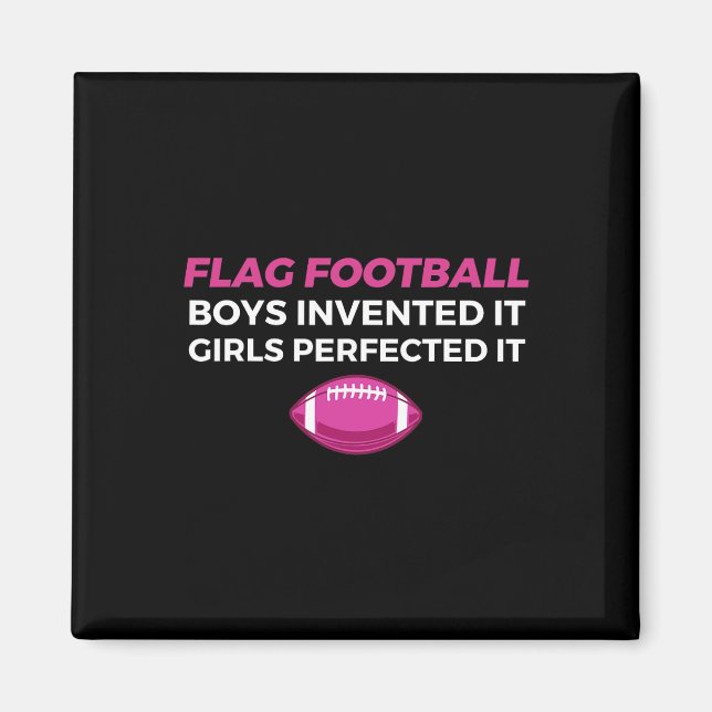 Funny Flag Football Girl 1 Magnet (Vorne)