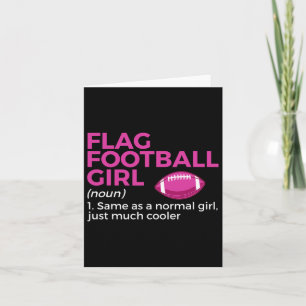 Funny Flag Football Girl Definition Karte