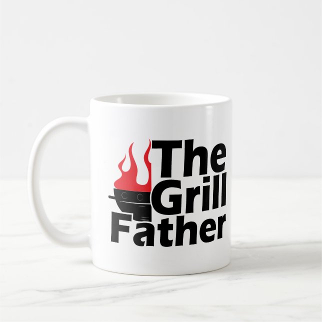 Funny Flames Vatertag Grillvater Kaffeetasse (Links)
