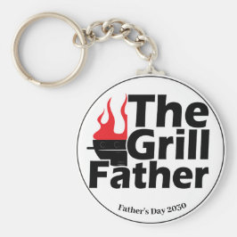 Funny Flames Vatertag Grillvater Schlüsselanhänger