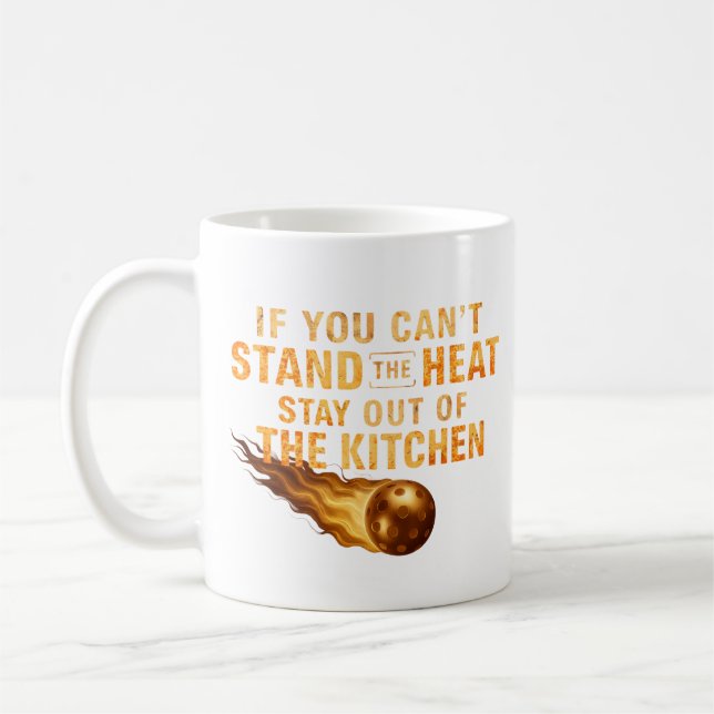 Funny Flaming Pickleball Kitchen Graphic Dink Life Kaffeetasse (Links)