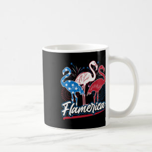 Funny Flamingo 4. Juli Patriotische amerikanische  Kaffeetasse