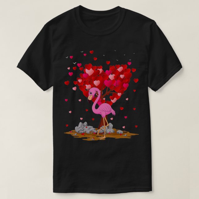 Funny Flamingo Bird Lover Flamingo Valentine's Day T-Shirt (Design vorne)