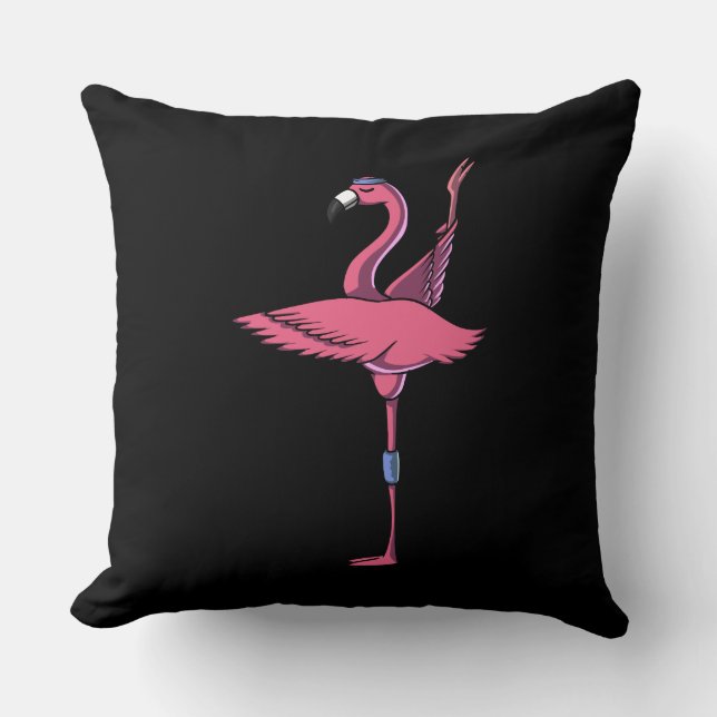 Funny Flamingo Bird Yogout Workout Kissen (Vorderseite)