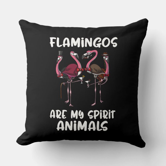 Funny Flamingo Birds Spirit Animal Kissen (Vorderseite)