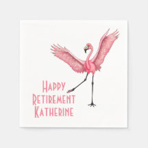 Funny Flamingo Custom Retirement Party