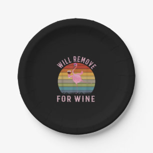 Funny Flamingo entfernt Weine Niedliche Flamingo-L Pappteller