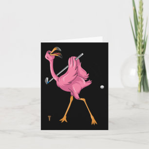 Funny Flamingo Golfing Flamingo Golf Flamingo Karte