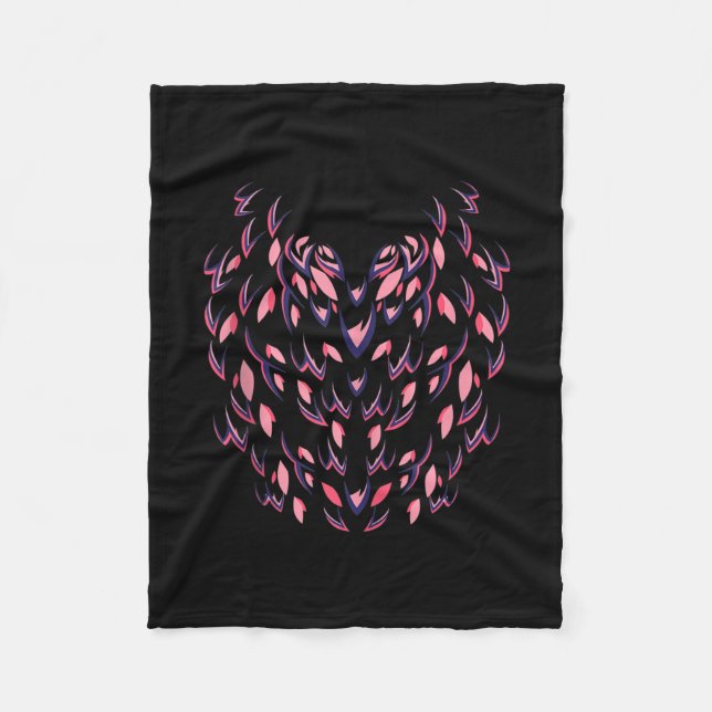 Funny Flamingo Halloween Fleecedecke (Vorderseite)