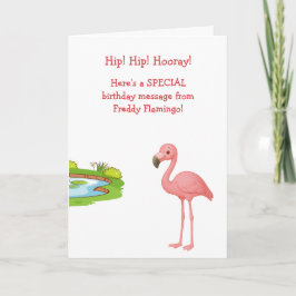 Funny Flamingo Hip Age Burn Karte