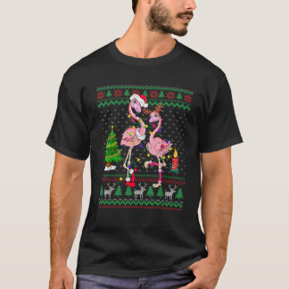 Funny Flamingo Lights gequetscht Ugly Sweater Chri T-Shirt