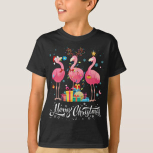Funny Flamingo Lights Weihnachtsmannmütze Sweater T-Shirt