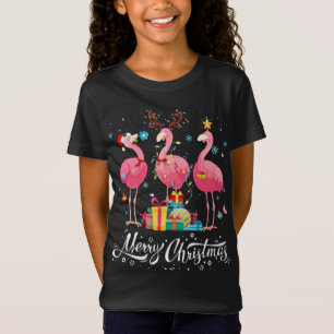 Funny Flamingo Lights Weihnachtsmannmütze Sweater T-Shirt