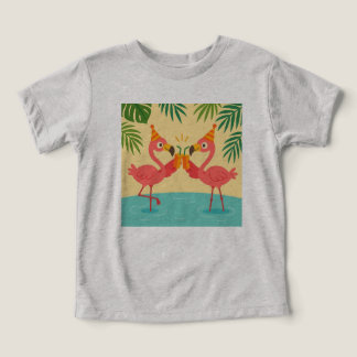 Funny Flamingo Party T - Shirt für Kinder