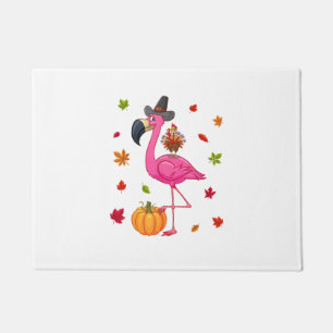 Funny Flamingo Turkey Erntedank Pumpkin Fußmatte
