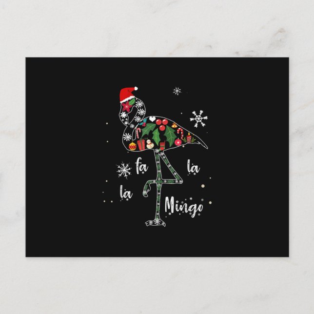Funny Flamingo Weihnachten Weihnachten Weihnachten Postkarte (Vorderseite)