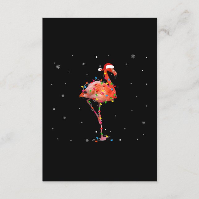 Funny Flamingo Weihnachts Light Apparel Niedliche  Begleitkarte (Vorderseite)