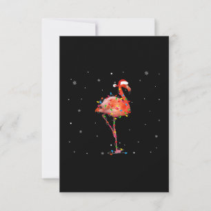Funny Flamingo Weihnachts Light Apparel Niedliche  RSVP Karte
