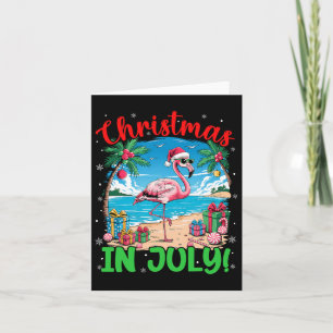 Funny Flamingo Weihnachtsmannmütze Weihnachten im Karte