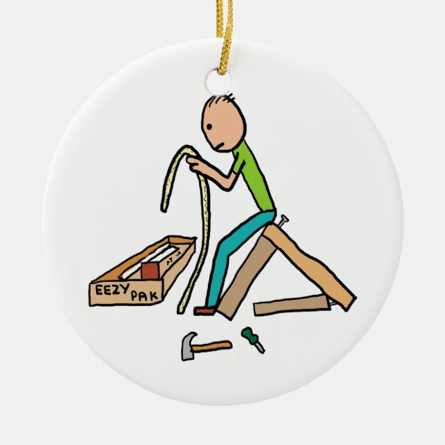 Funny Flat Pack Self-Assembly Keramik Ornament (Vorne)