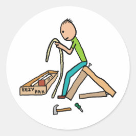 Funny Flat Pack Self-Assembly Runder Aufkleber