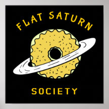 Funny Flat Saturn Society Donut-Illustration