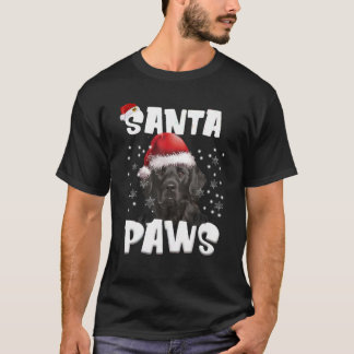 Funny Flat überzogen Retriever Weihnachtsleuchten  T-Shirt