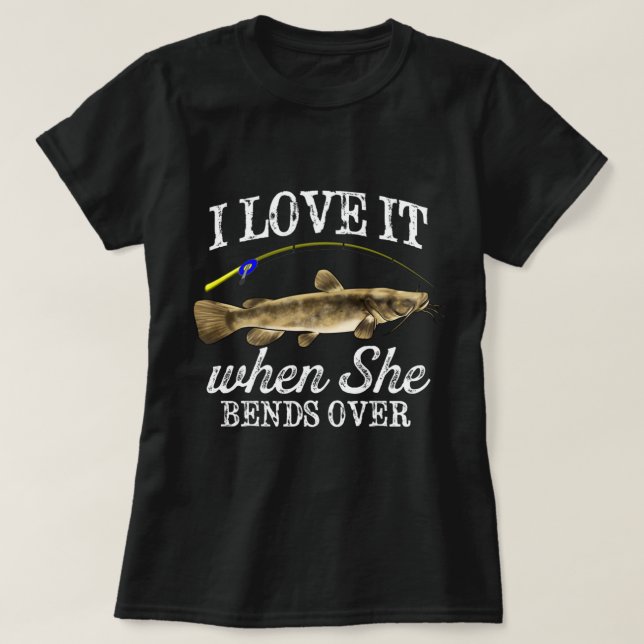 Funny Flathew Catfish Fischen Süßwasser Fisch Gif T-Shirt (Design vorne)