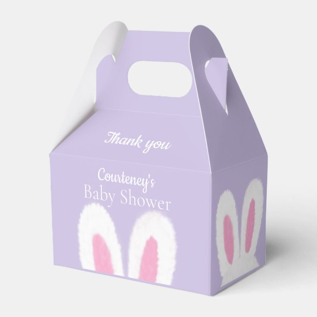 Funny flauschig bunny Baby Shower Geschenkschachtel (Vorderseite)