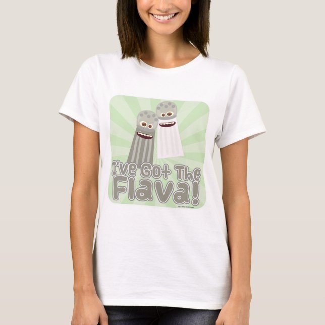 Funny Flavor Slogan Salt and Pepper Pals Cartoon T-Shirt (Vorderseite)