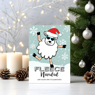 Funny Fleece Navidad Tancing Sheep Weihnachten Wei