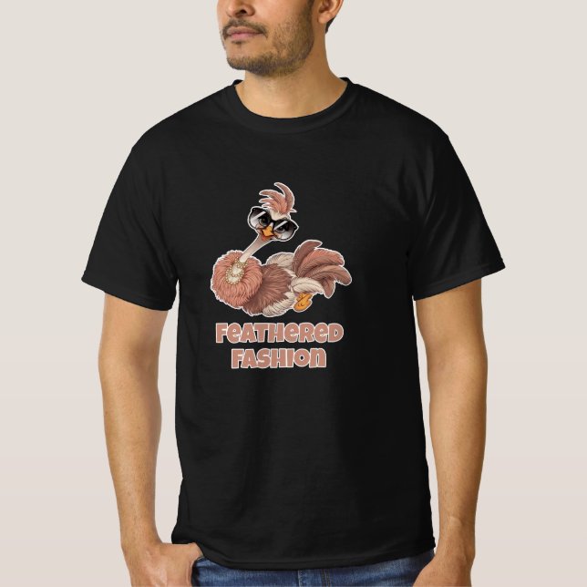 Funny Flighless Birds: Straußendesigns T-Shirt (Vorderseite)