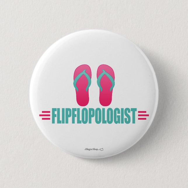 Funny Flip Flops Button (Vorderseite)
