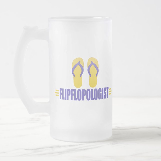 Funny Flip Flops Mattglas Bierglas (Links)