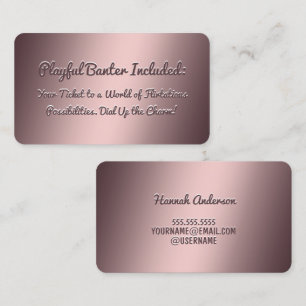 Funny Flirt Business Card Visitenkarte